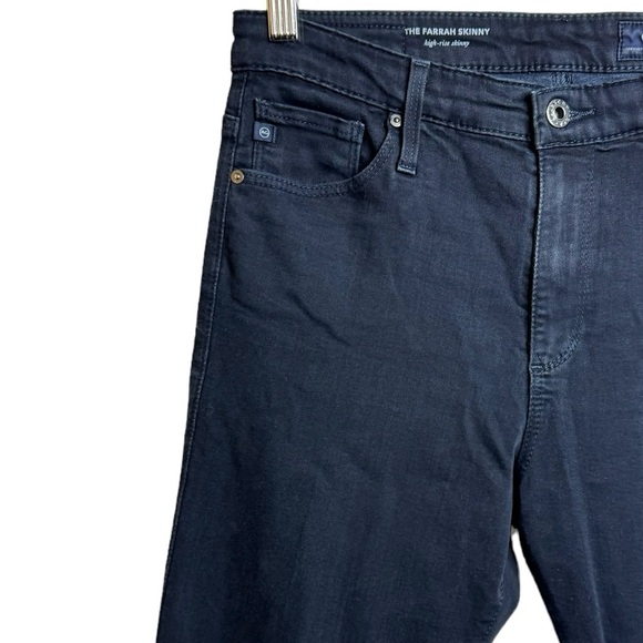 AG Adriano Goldschmied The Farrah Skinny High Rise Skinny Leg Black Jeans 28 - Picture 6 of 15